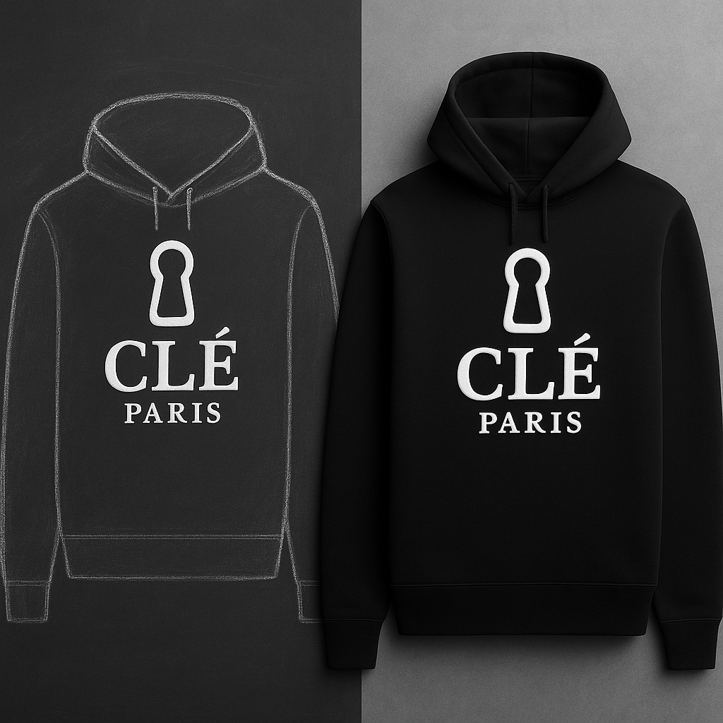 CLÉ Paris Black Hoodie