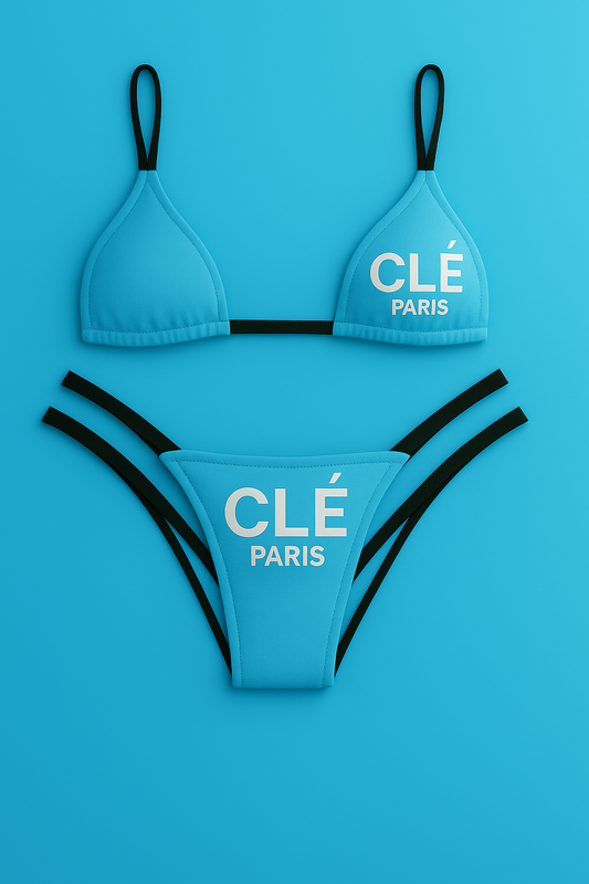 CLÉ Bleu Mirage Signature Double Strap BIKINI SET