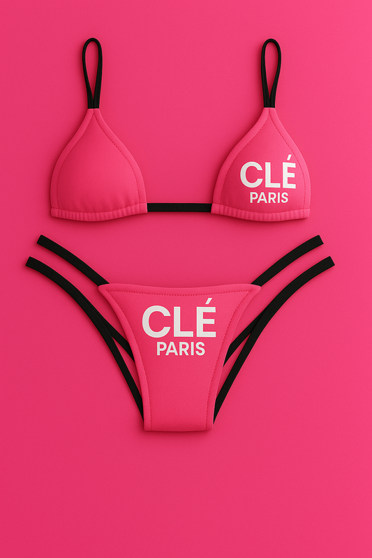 TropiCLÉ Pink Signature Double Strap BIKINI SET